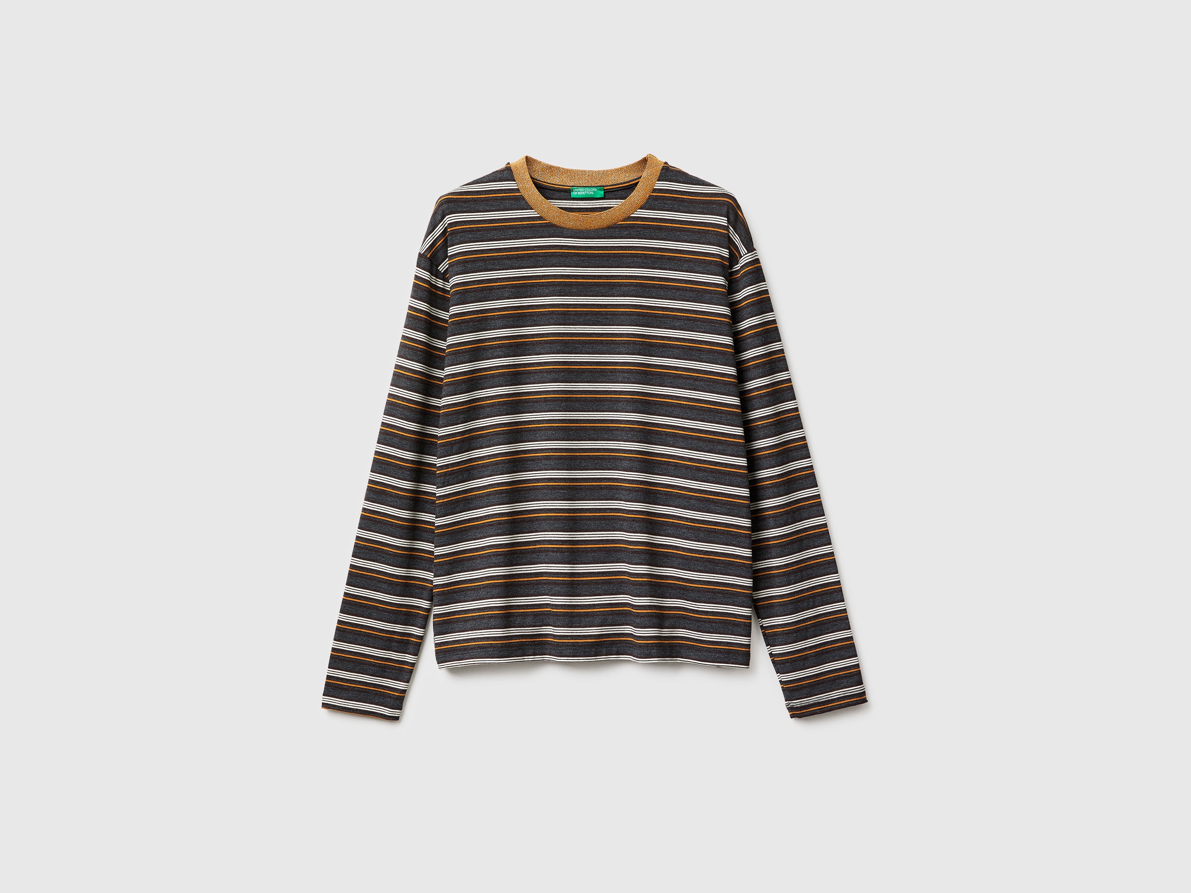T-shirt às riscas com gola lurex - ucb_image_FS