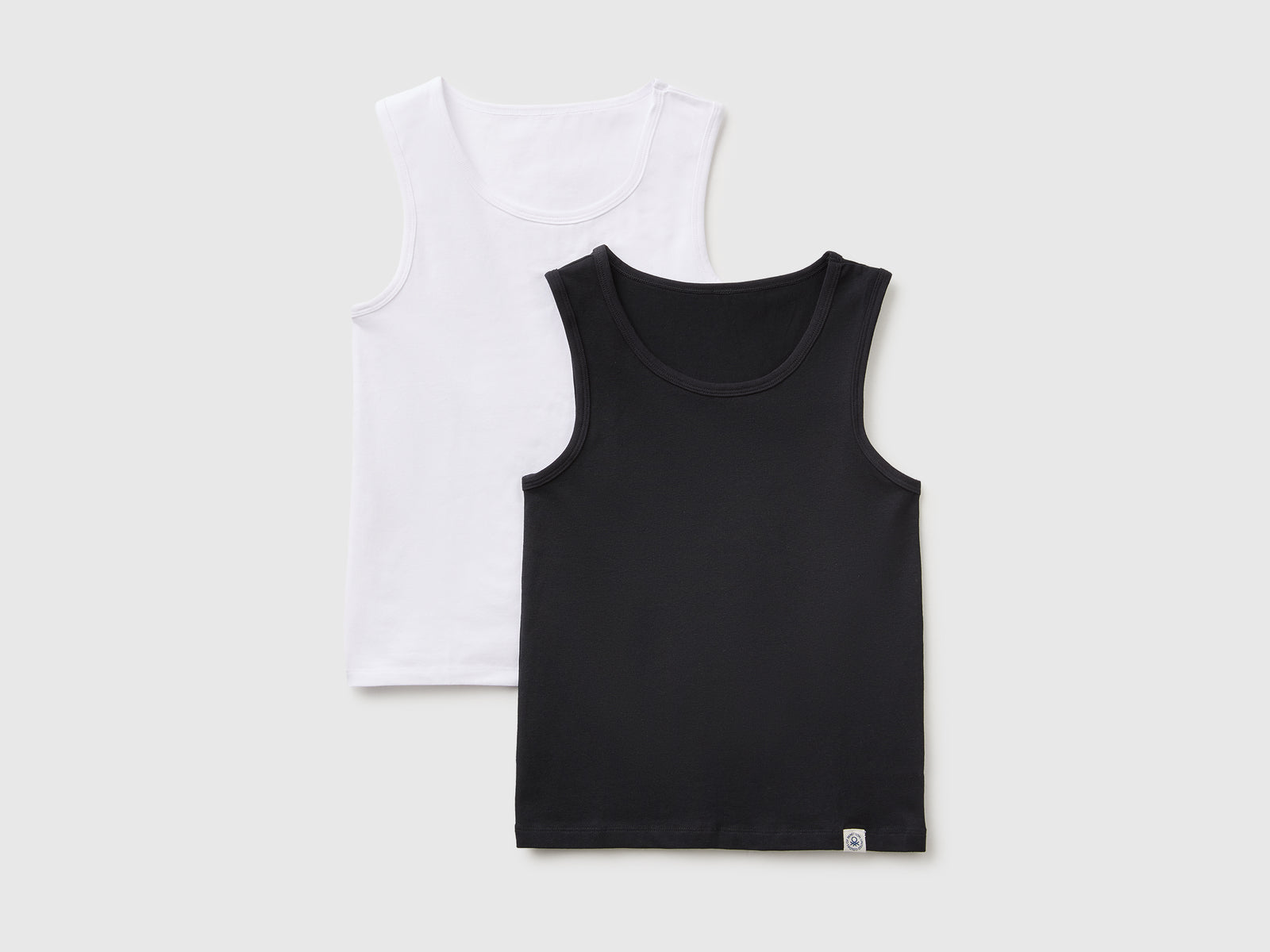 Duas t-shirts sem mangas interiores em algodão stretch - ucb_image_FS