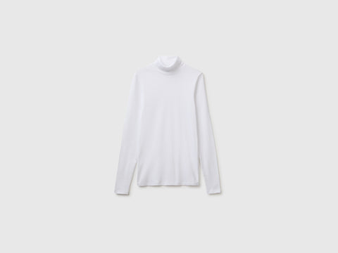 T-shirt de gola alta em algodão de fibra longa - ucb_image_FS