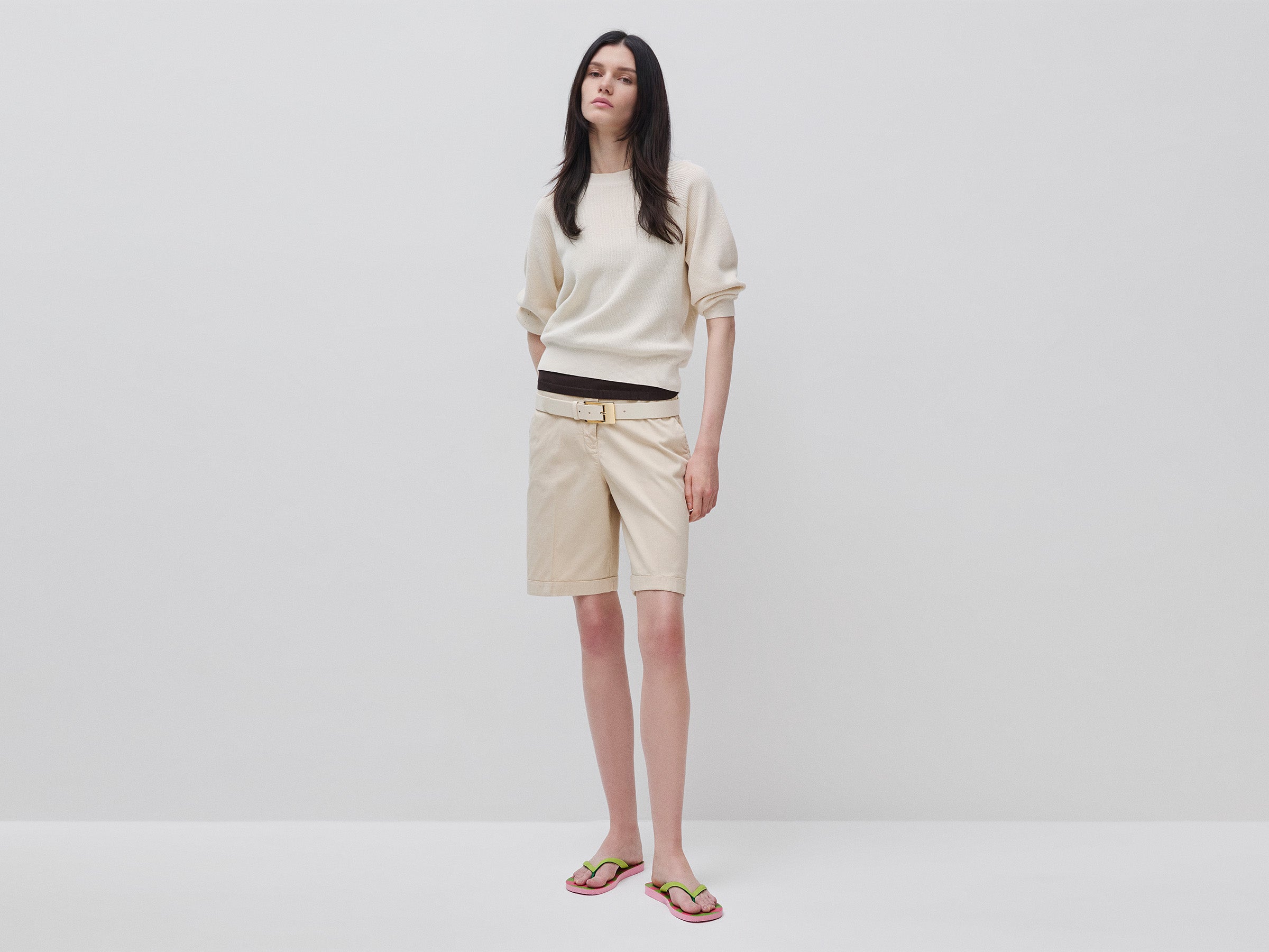 Bermudas com dobra em algodão stretch - ucb_image_FY