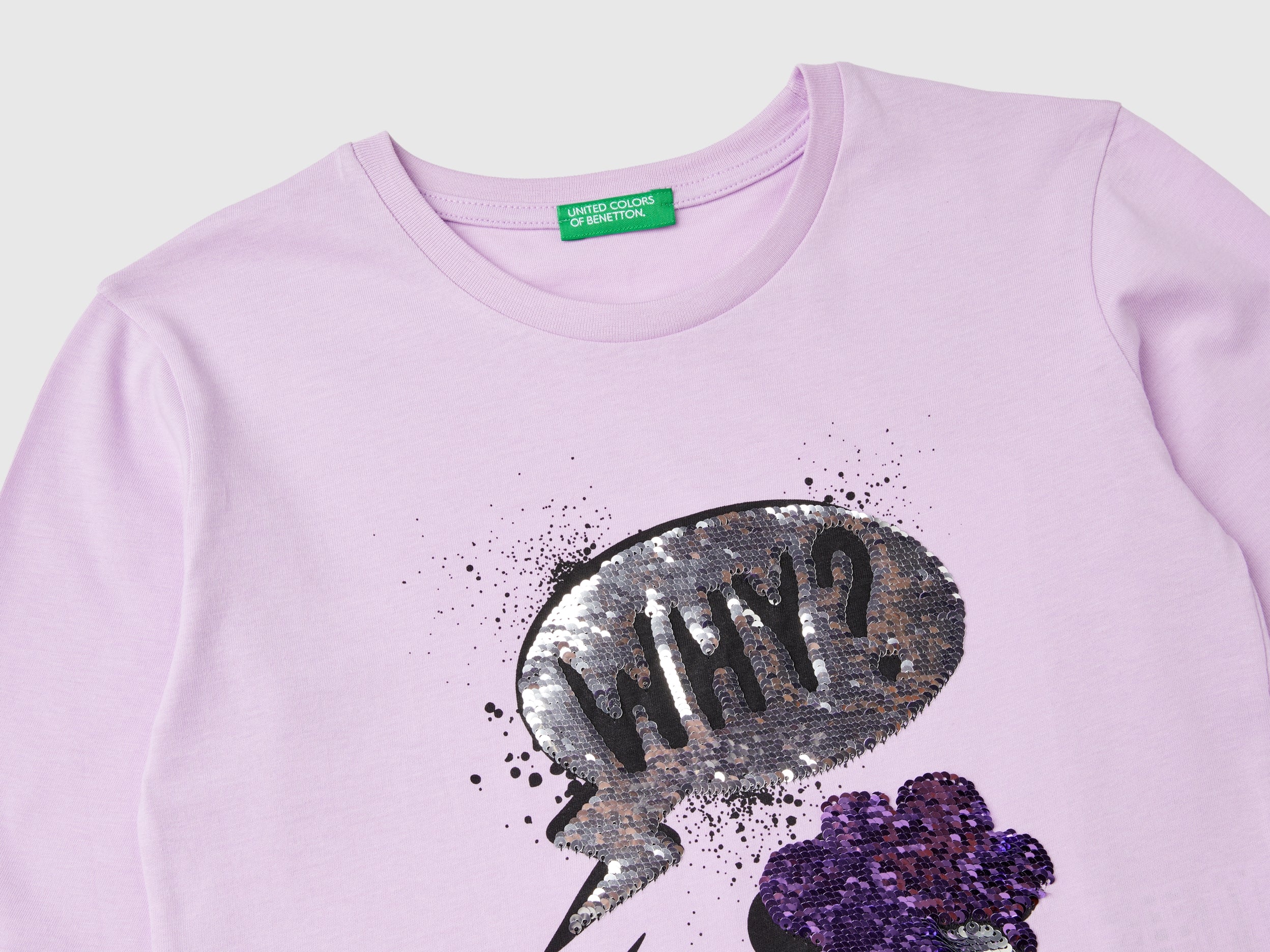 T-shirt com lantejoulas em algodão orgânico - ucb_image_DS1