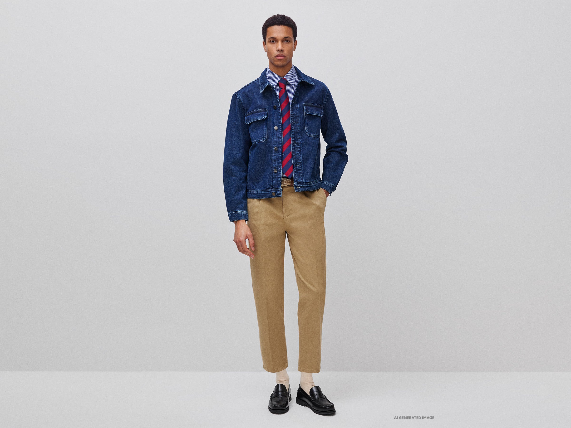 Blusão em denim regular fit - ucb_image_FY