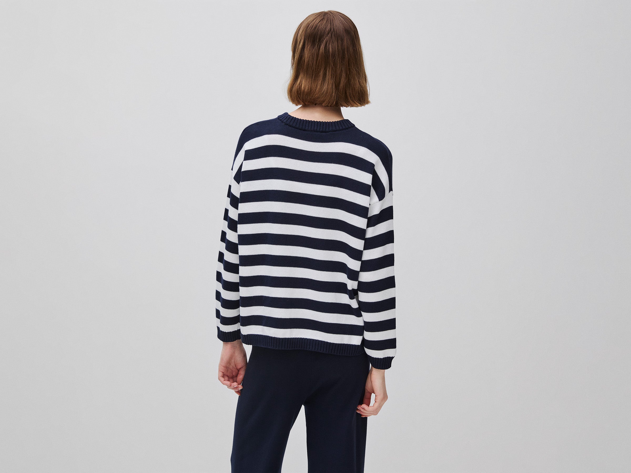 Camisola às riscas em algodão tricô - ucb_image_B
