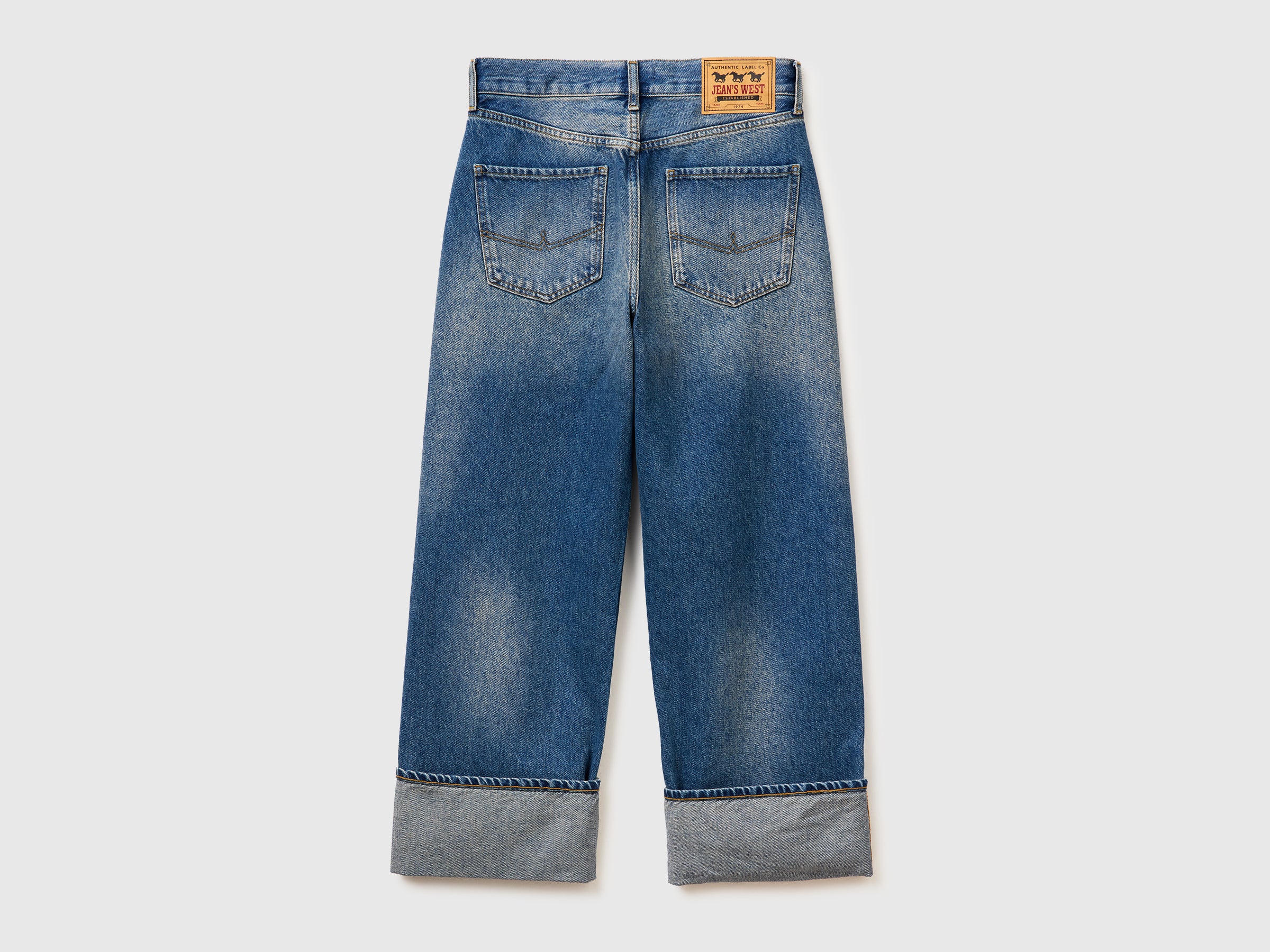 Jeans cropped com dobra lavage vintage - ucb_image_BS