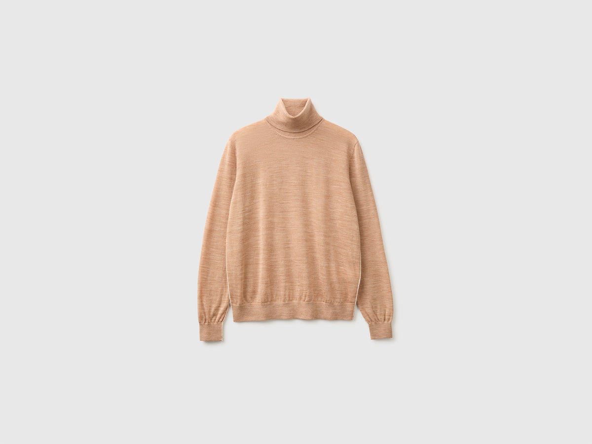 Camisola de gola alta em pura lã Merino - ucb_image_FS