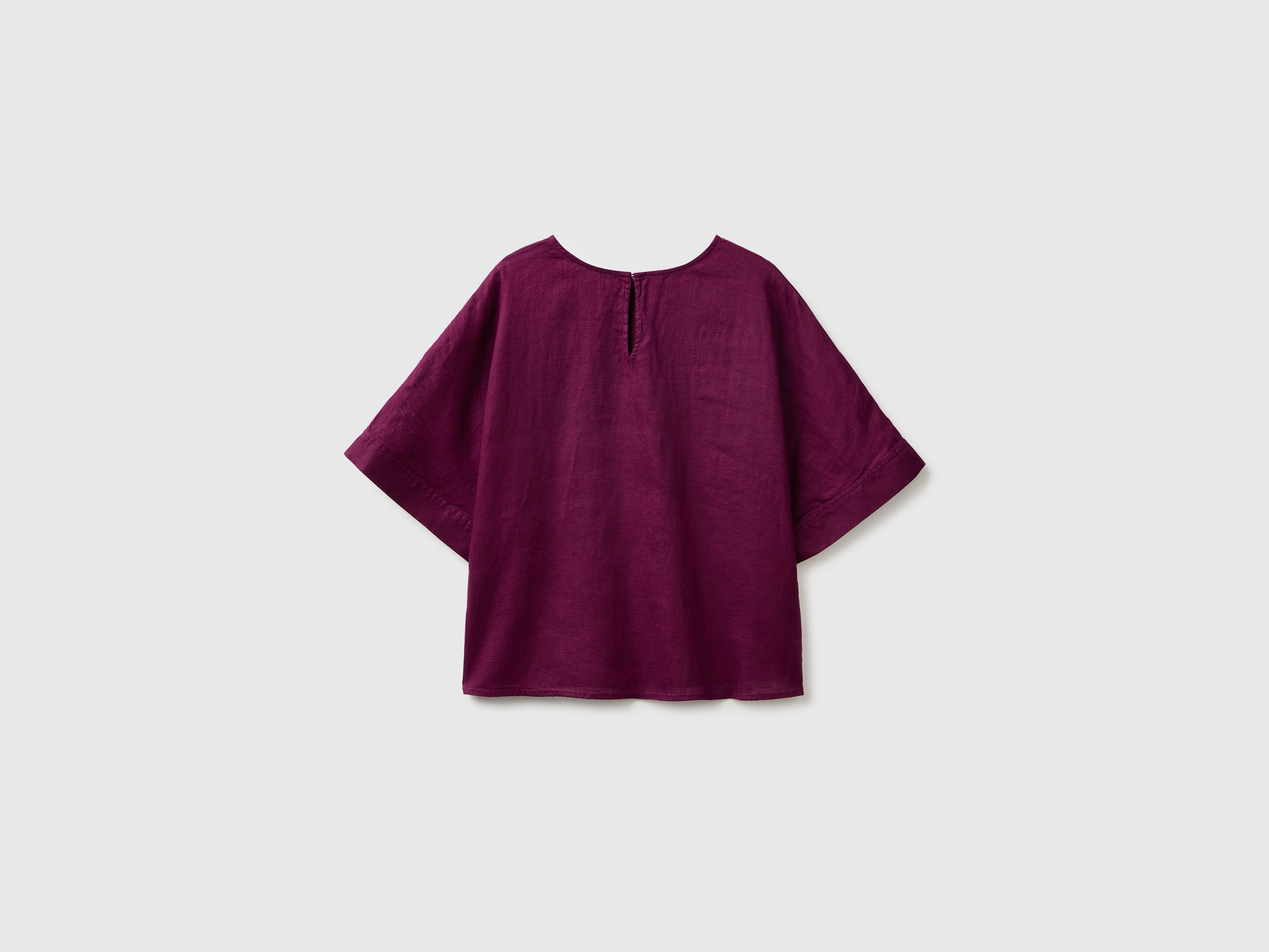 Blusa de gola redonda em linho puro - ucb_image_BS