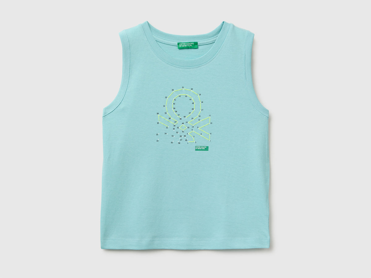 Organic cotton tank top with logo print - ucb_image_FS