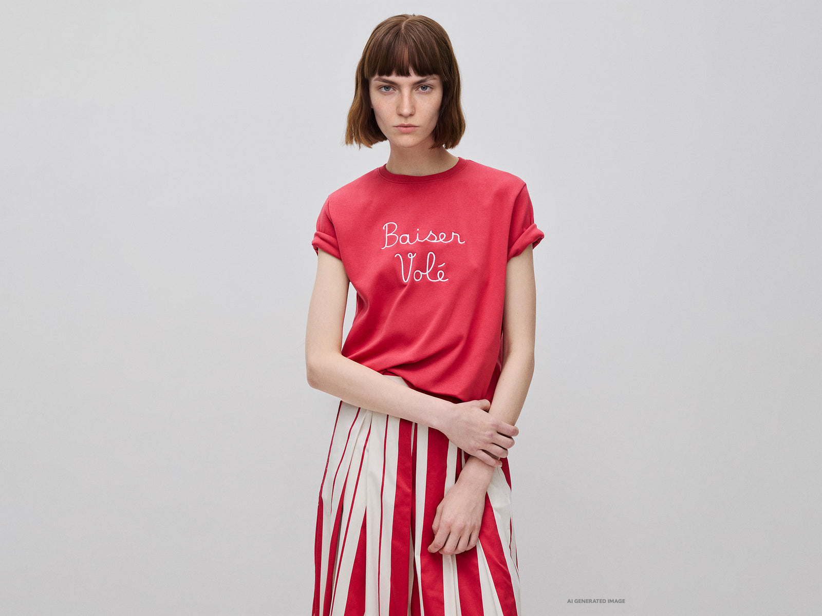 T-shirt com texto bordado - ucb_image_F