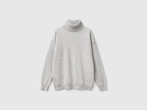 Camisola de gola alta em mistura de lã e caxemira - ucb_image_FS