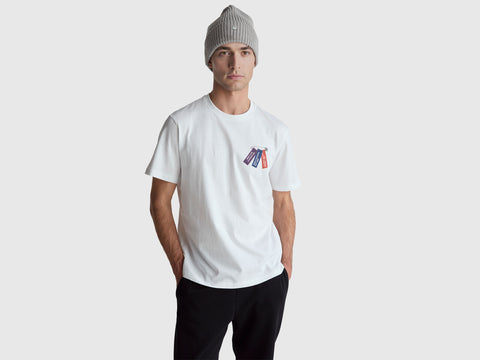T-shirt relaxed fit com estampa à frente e atrás - ucb_image_F