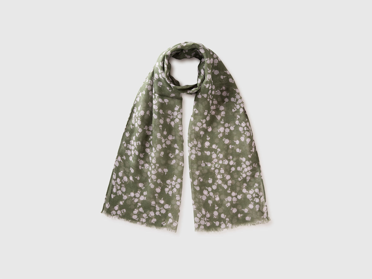 Patterned linen blend scarf - ucb_image_FS