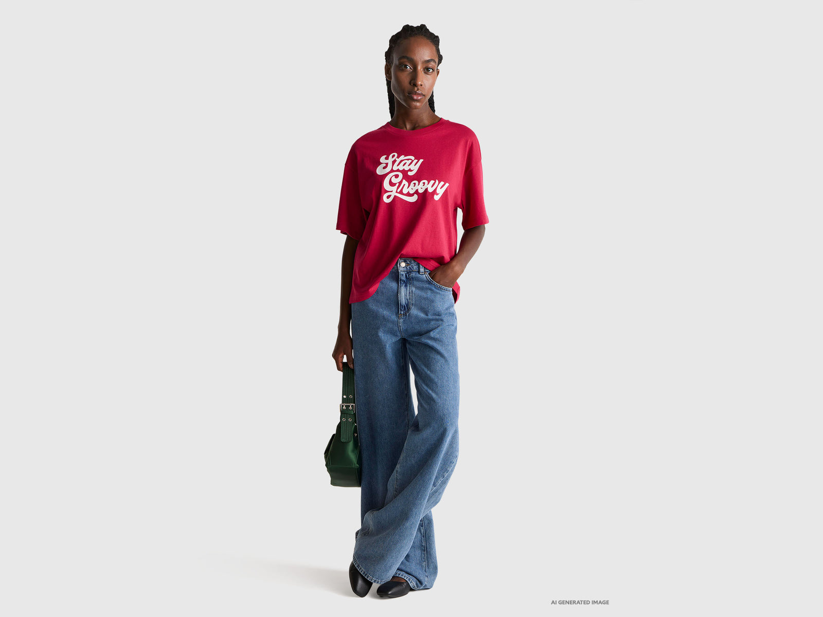 T-shirt with slogan print