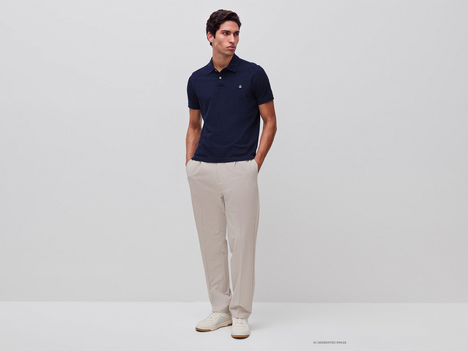 Trousers with pleats and creases