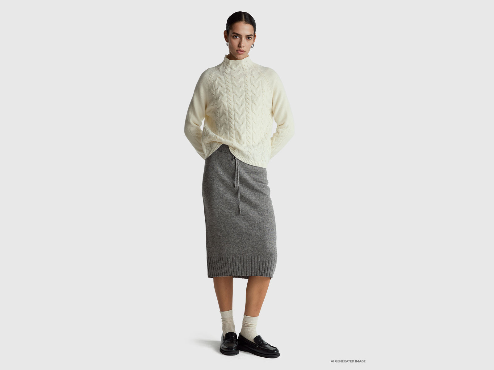 Pure cashmere turtleneck sweater