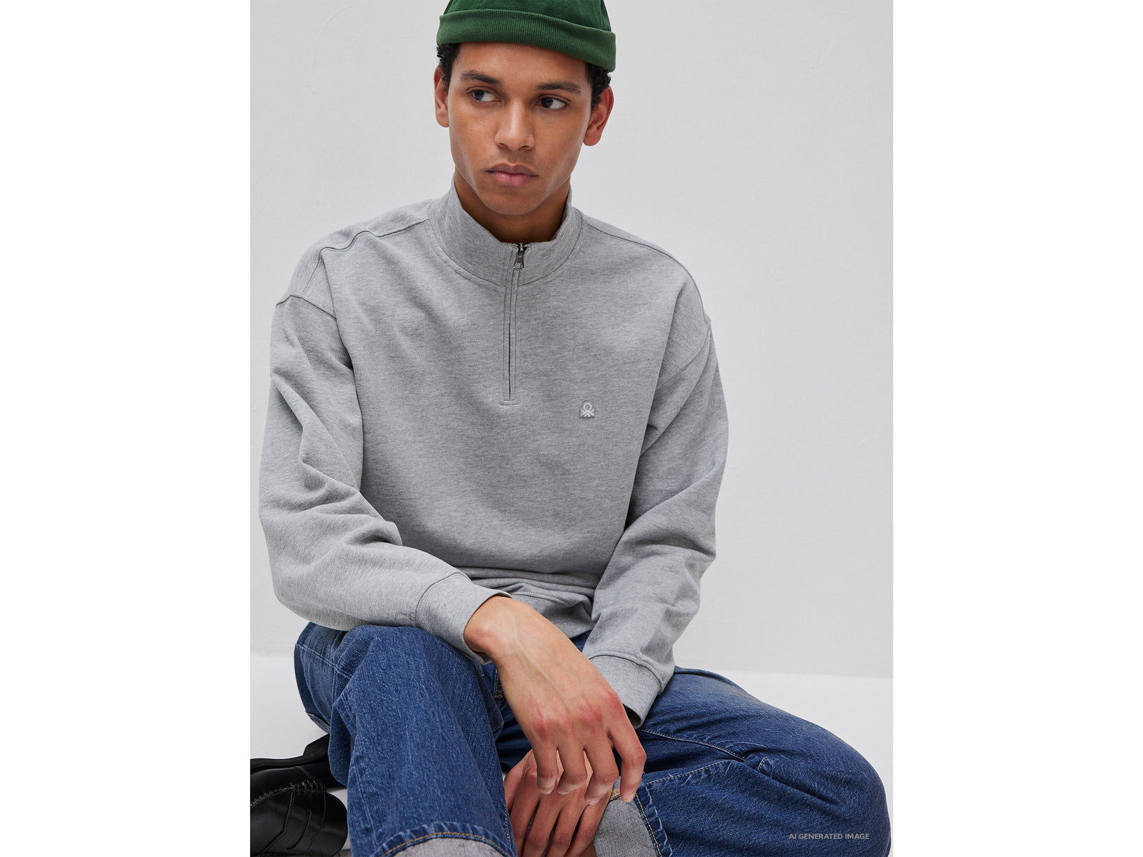 Half-zip sweatshirt