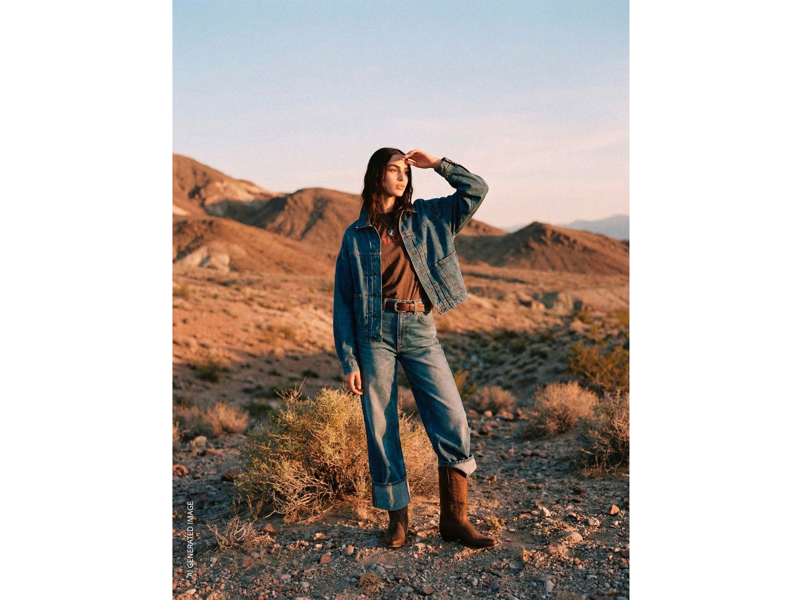 Vintage wash cropped cuffed jeans