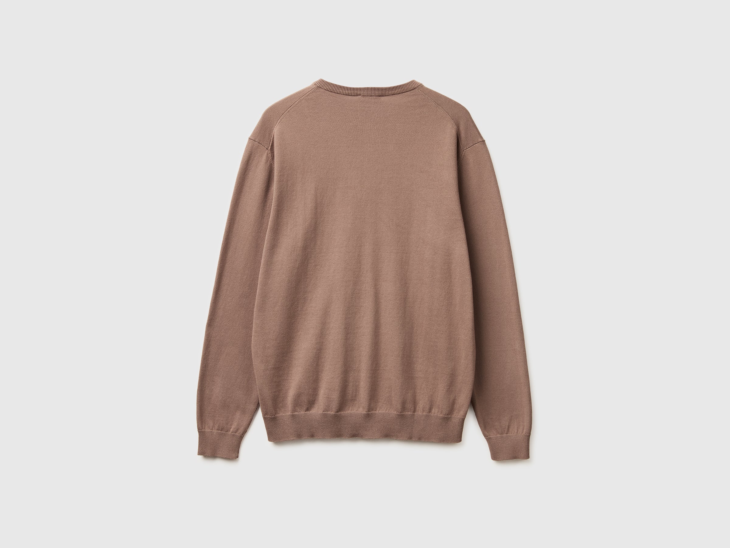 Camisola decote em V em algodão tricô - ucb_image_BS