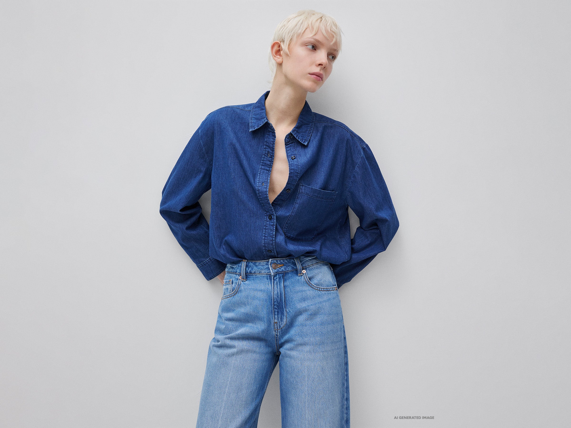 Camisa cropped em chambray - ucb_image_F