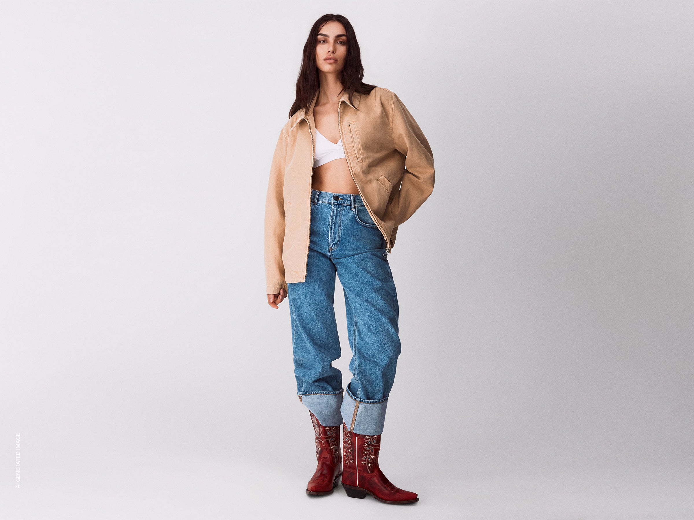 Jeans cropped com dobra lavagem clara - ucb_image_FY