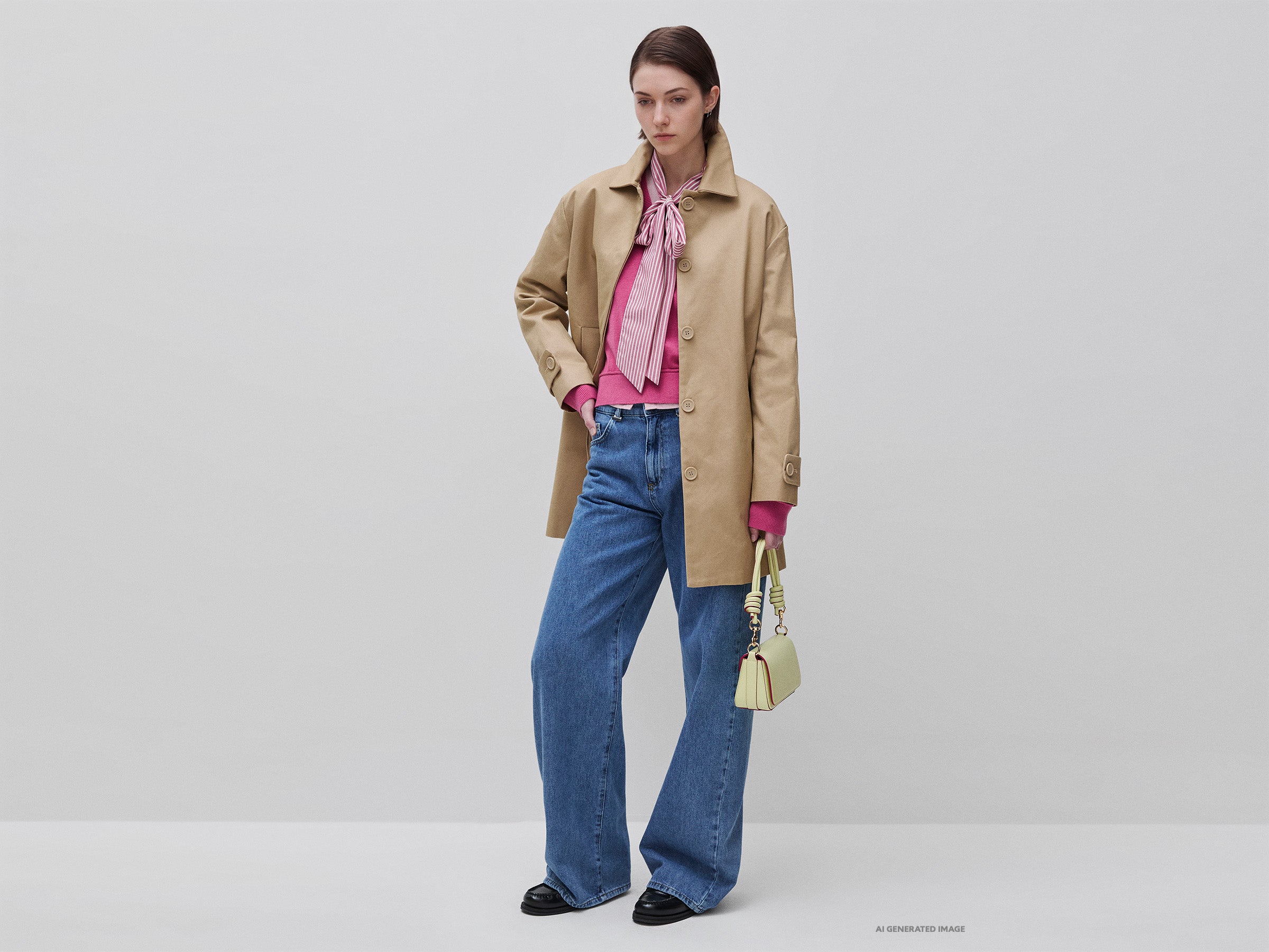 Camisola decote em V em algodão e lã - ucb_image_FY
