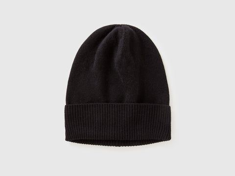 Gorro preto em pura lã Merino - ucb_image_FS