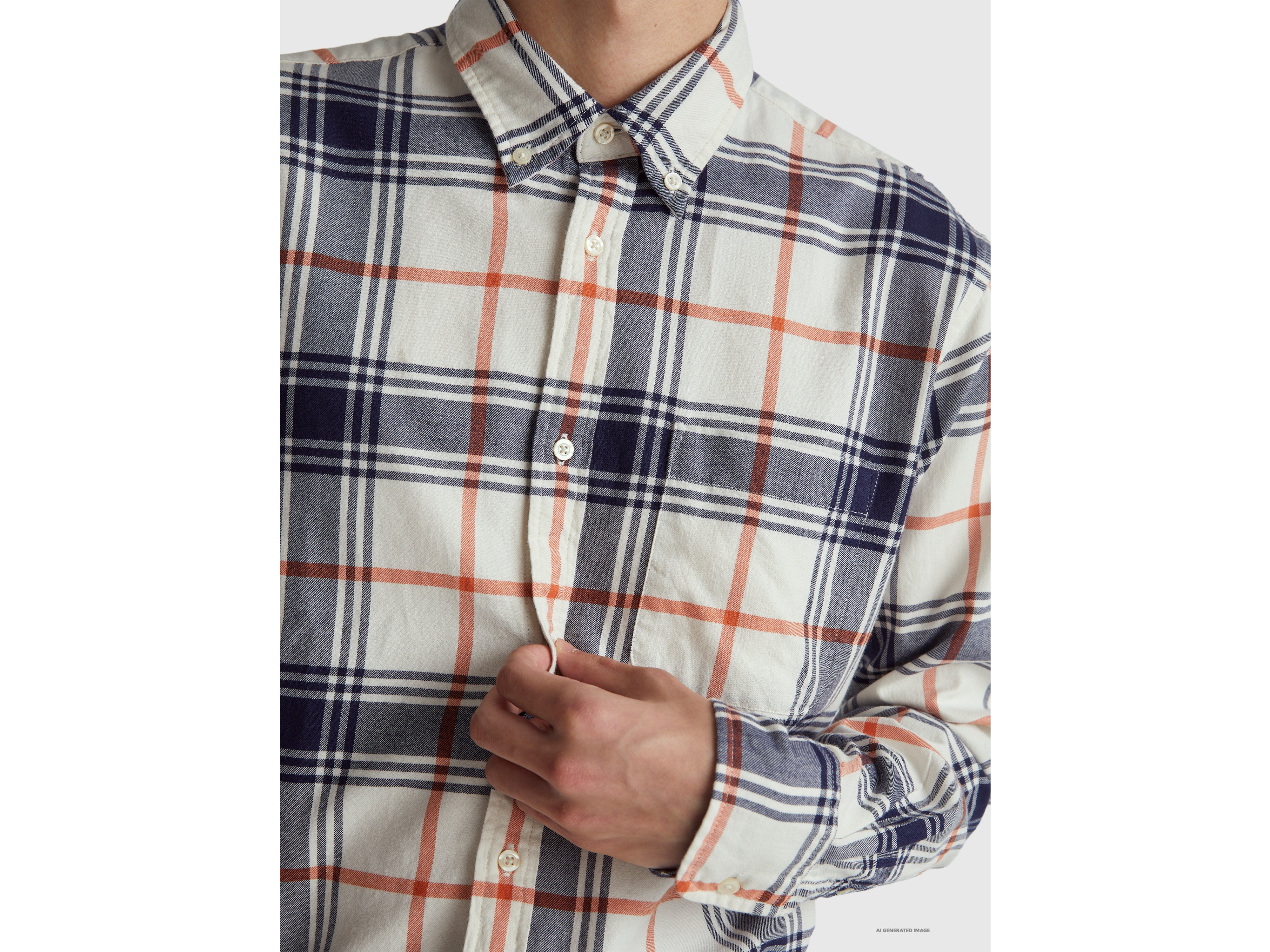 Camisa button down em flanela - ucb_image_FY