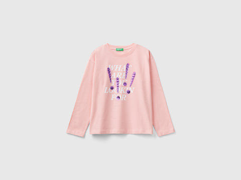T-shirt com estampa e lantejoulas - ucb_image_FS