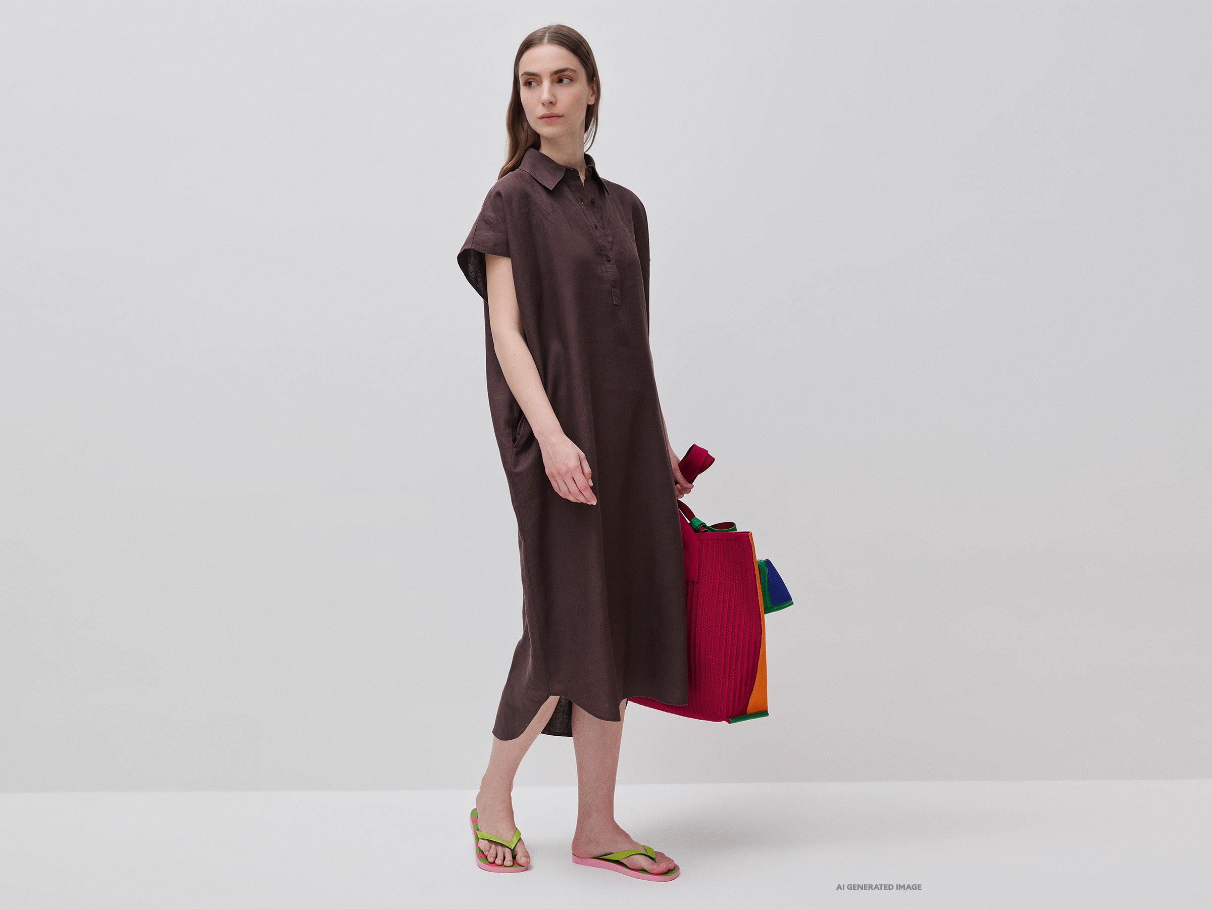 Vestido midi em linho puro - ucb_image_FY