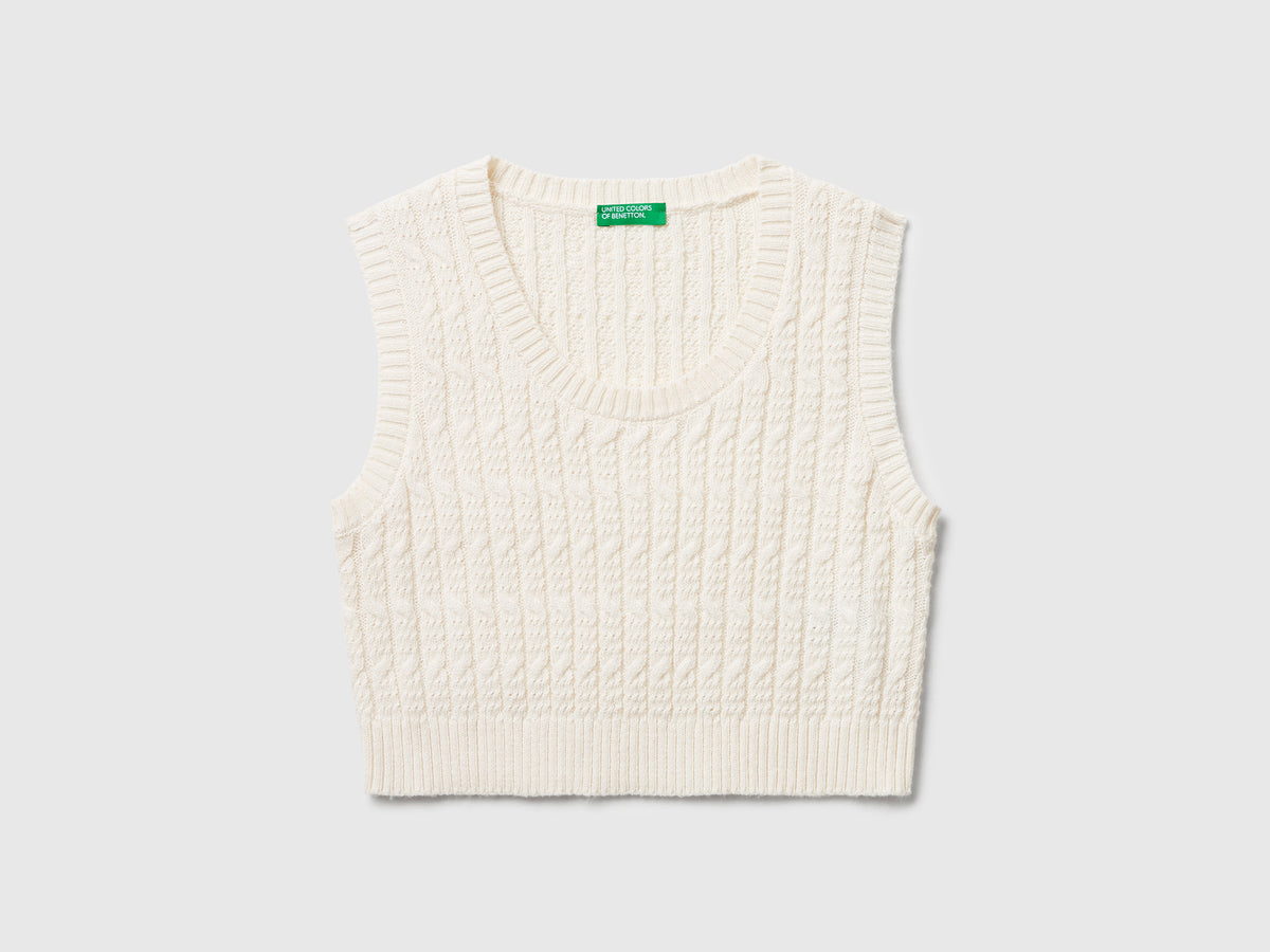 Gilet in maglia con trecce - ucb_image_FS