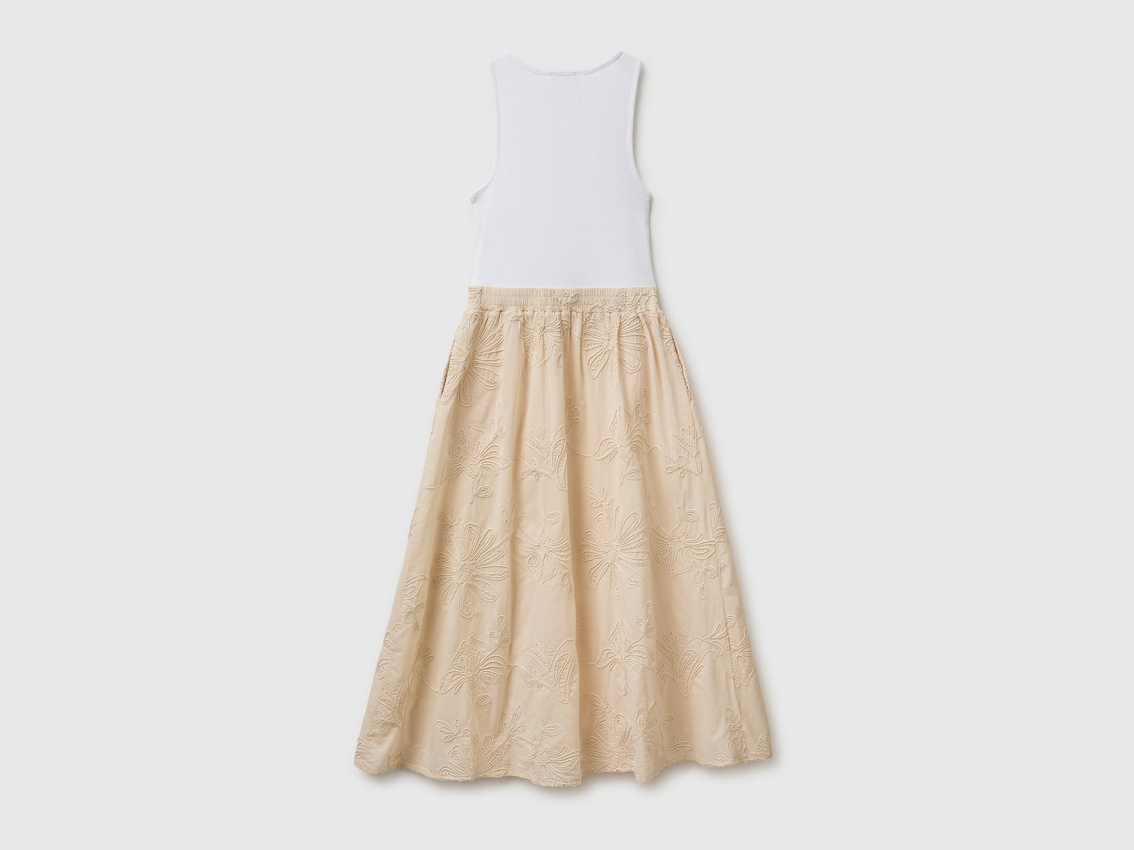 Midi dress with floral embroidery - ucb_image_BS