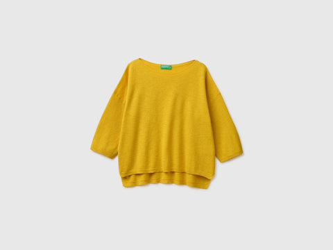 Boxy fit linen blend sweater - ucb_image_FS