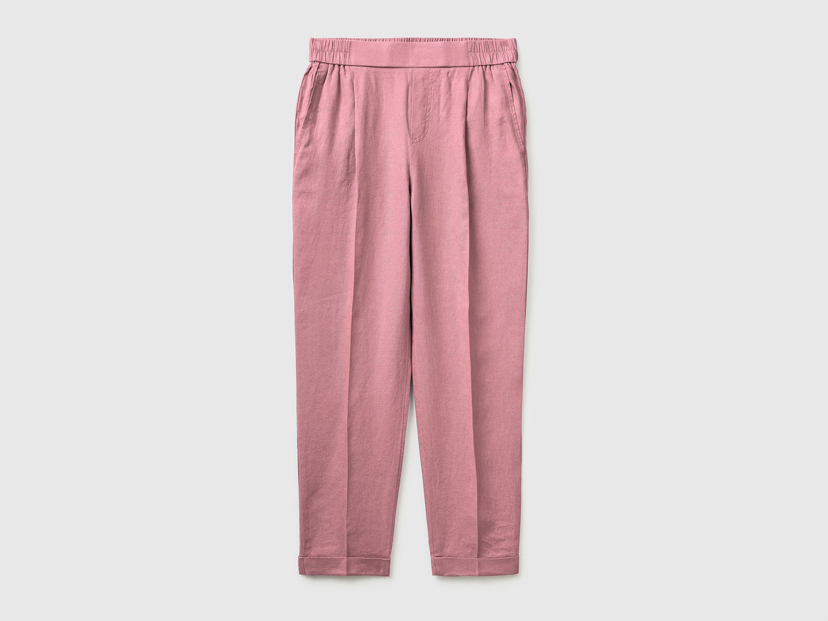 100% linen cigarette trousers - ucb_image_FS