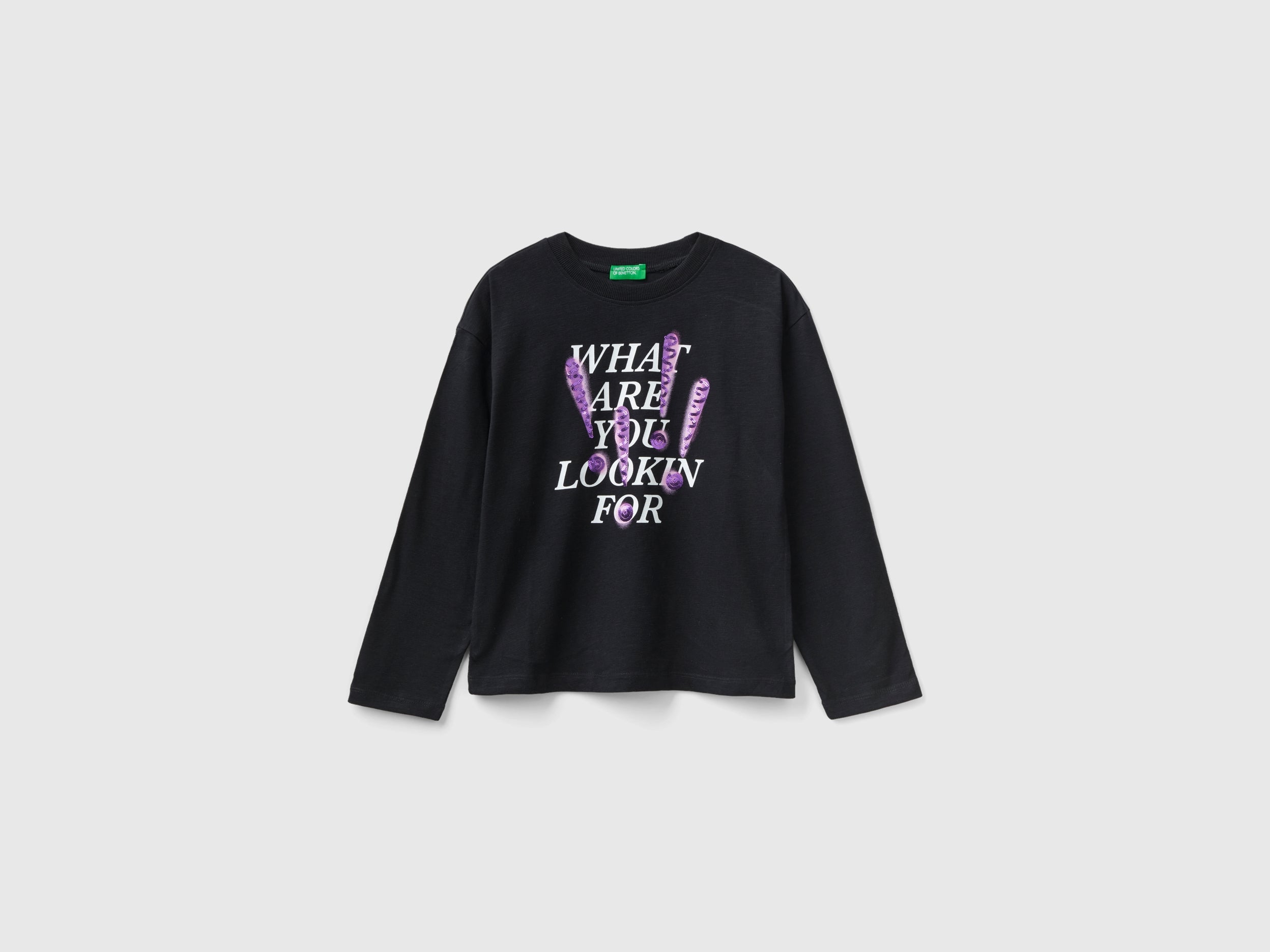 T-shirt com estampa e lantejoulas - ucb_image_FS