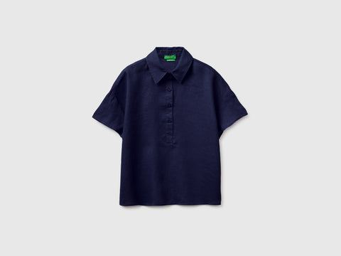 100% linen short-sleeved blouse - ucb_image_FS