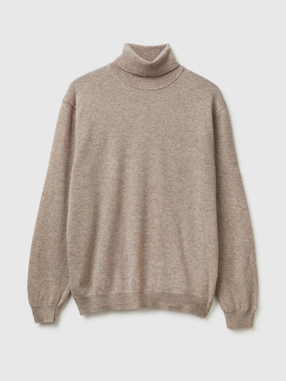 Camisola de gola alta tortora em pura lã Merino - ucb_image_FS