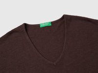 Camisola decote em V em mistura de linho - ucb_image_DS1