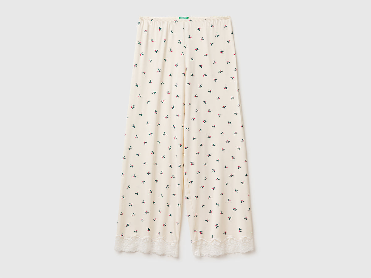 Calças natalícias com estampa de azevinhos e renda - ucb_image_FS