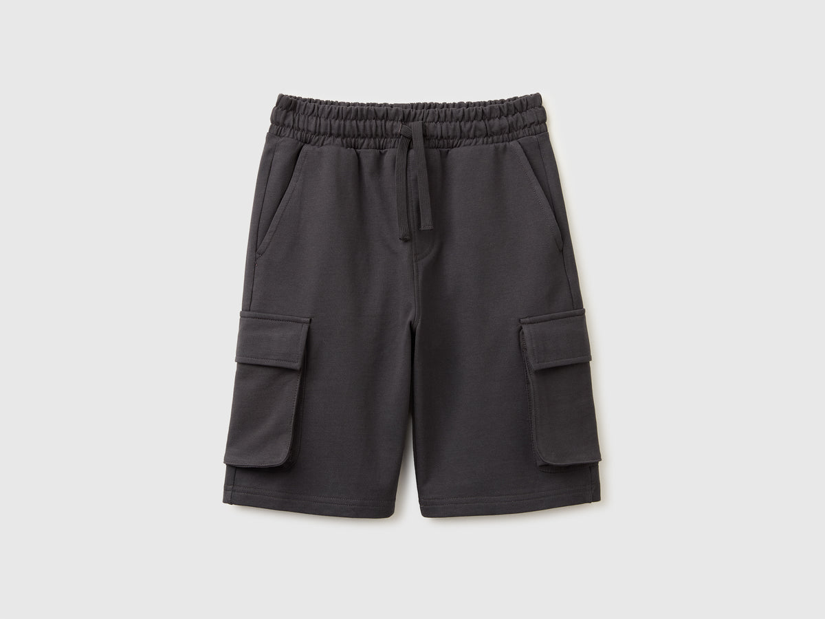 Fleece Bermuda shorts with pockets - ucb_image_FS