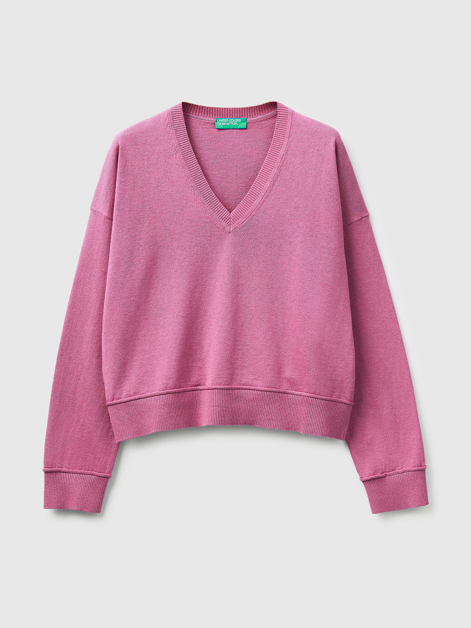 Camisola decote em V em algodão e lã - ucb_image_FS