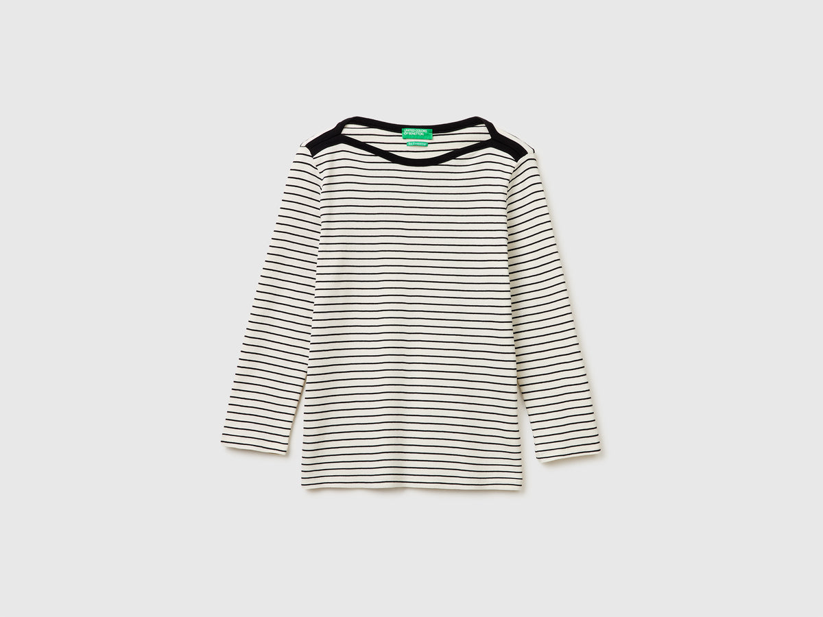 Striped t-shirt with boat neck - ucb_image_FS