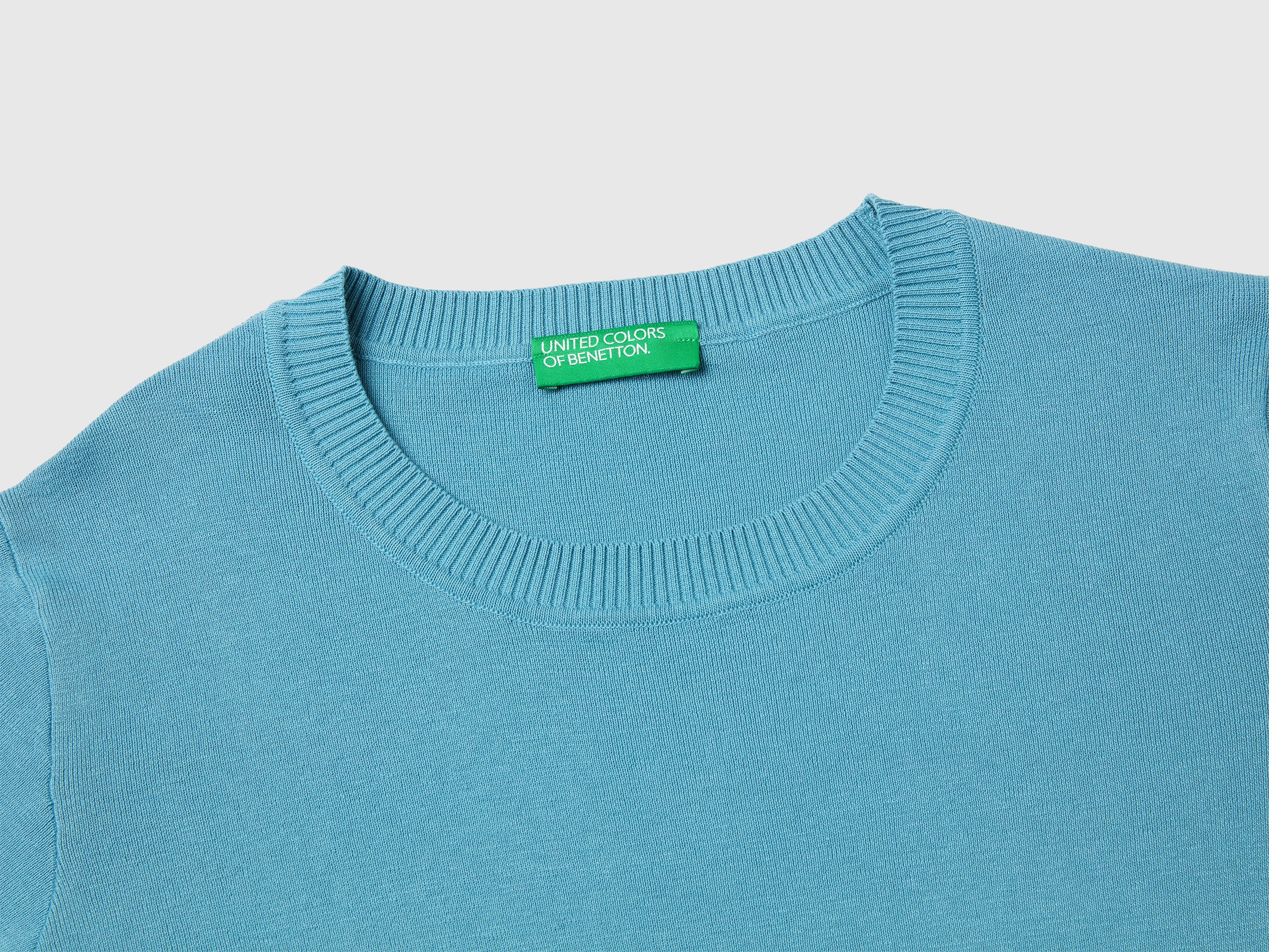 Powder blue sweater with short sleeves - ucb_image_DS1