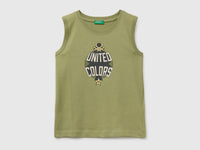 Organic cotton tank top with logo print - ucb_image_FS
