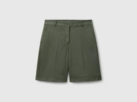 Bermudas with cuff in stretch cotton - ucb_image_FS