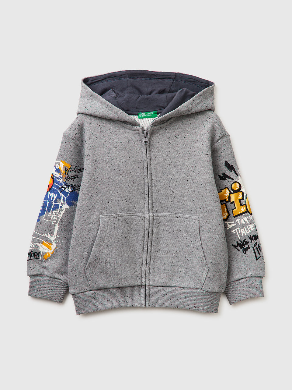 Oversized sweatshirt with zip and prints - ucb_image_FS
