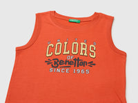 Organic cotton tank top with logo print - ucb_image_DS1