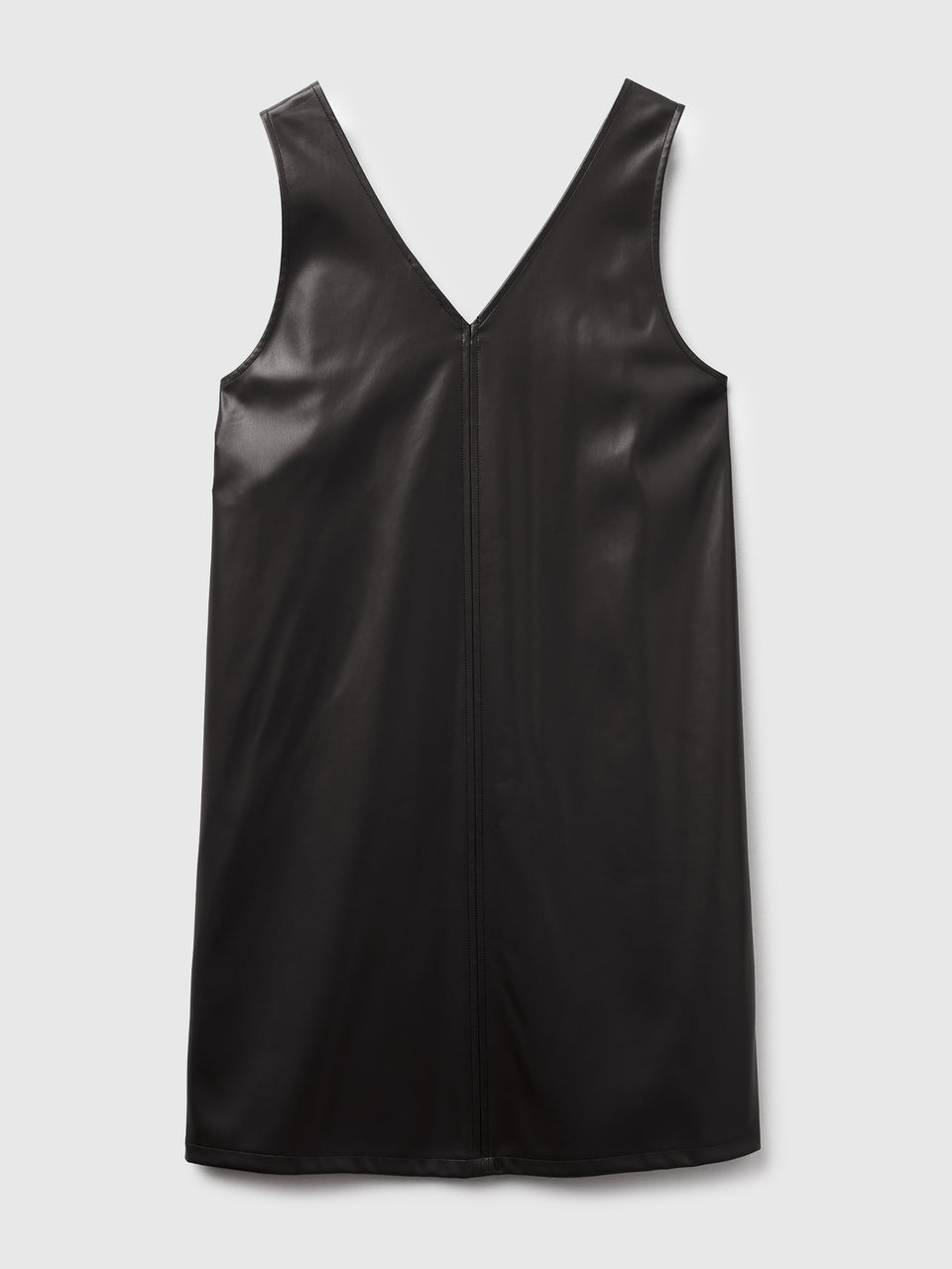 Vestido decote em V em tecido efeito pele - ucb_image_BS