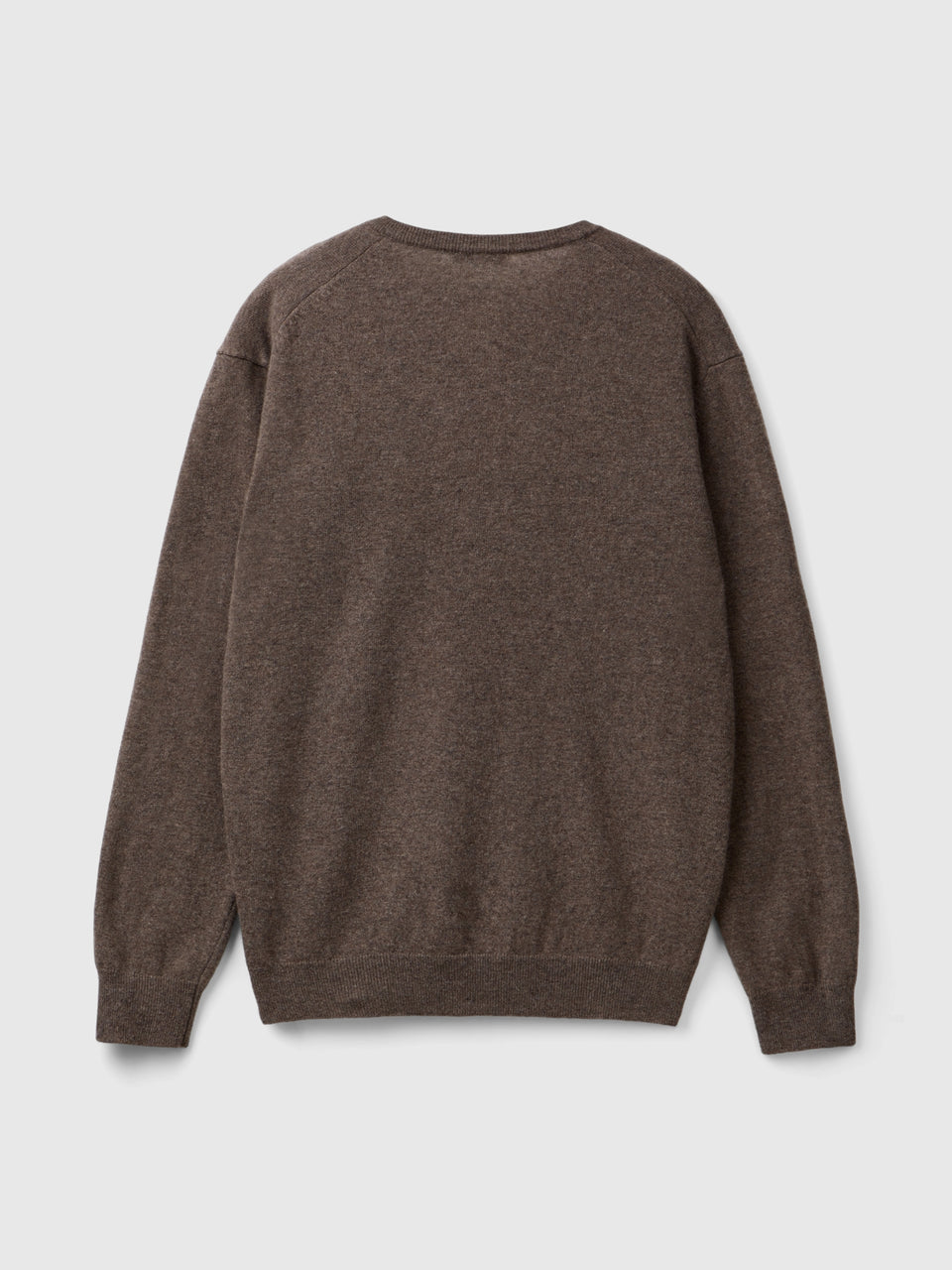 Camisola decote em V cinzento em pura lã Merino - ucb_image_BS