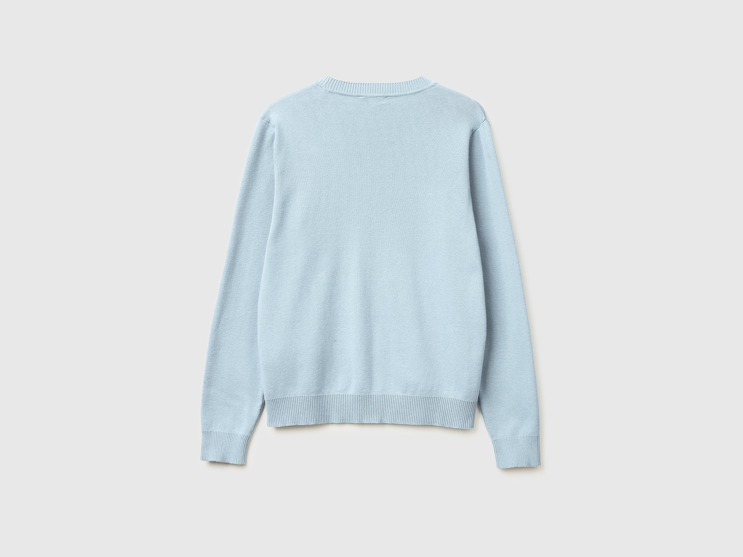 Light blue sweater in tricot cotton - ucb_image_BS
