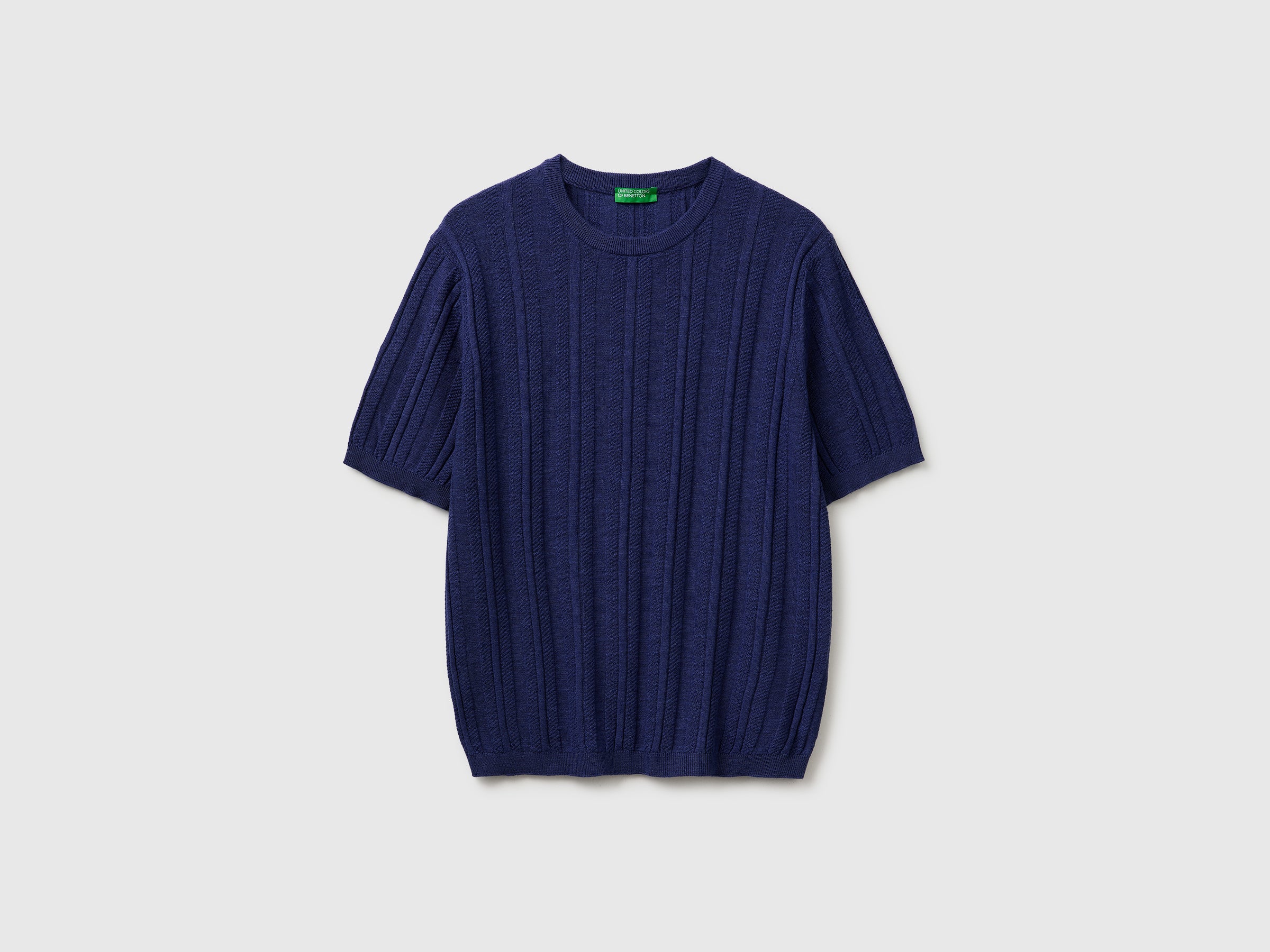 Short-sleeved linen blend sweater - ucb_image_FS
