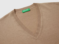 Camisola decote em V em algodão e lã - ucb_image_DS1